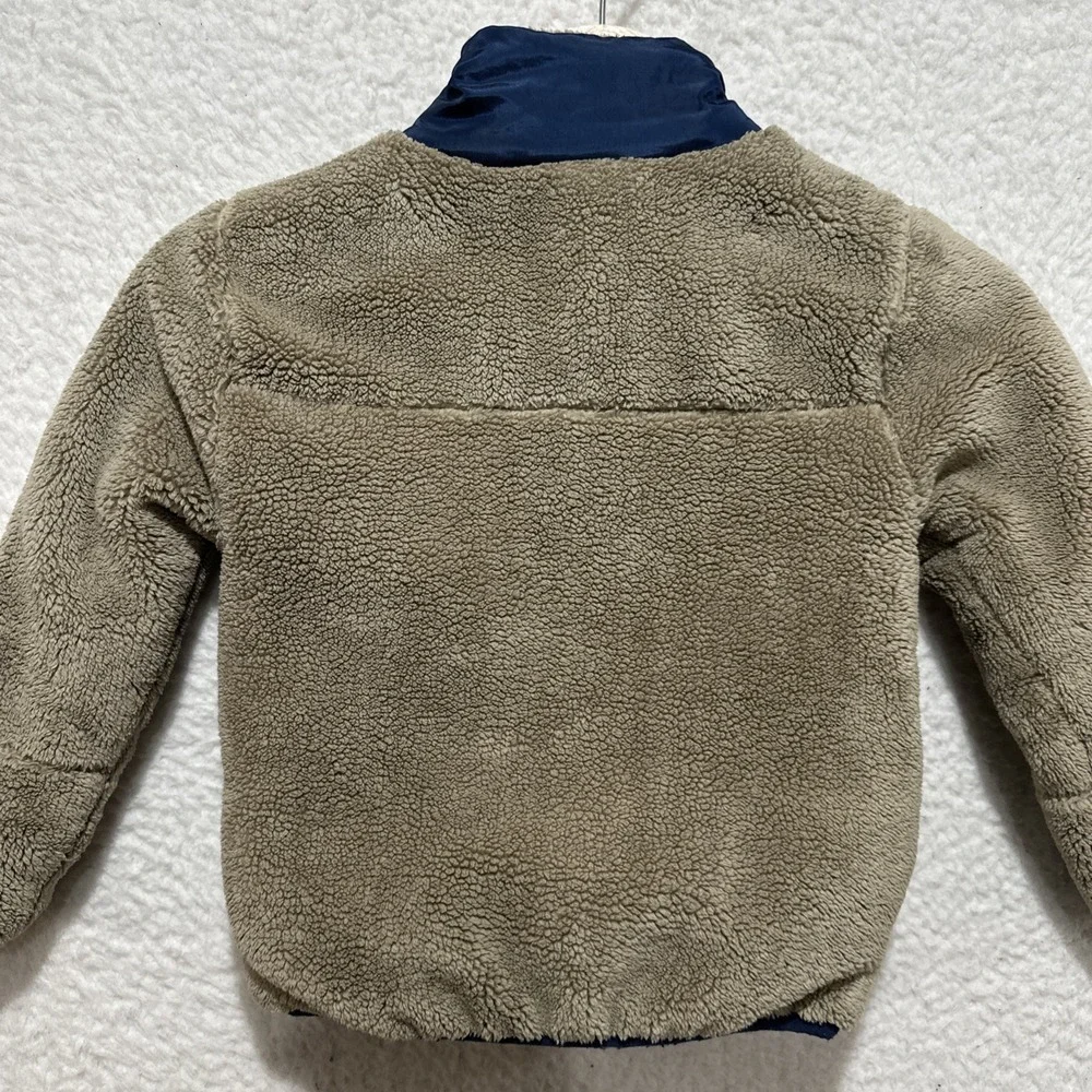 Tommy Bahama Boys Youth Fleece Full Zip Jacket Winter Brown Blue‎ Size XS (4)